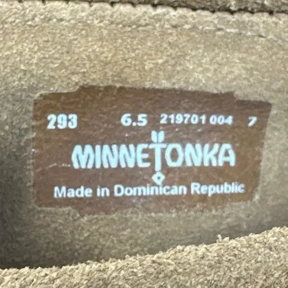 Minnetonka hi top back zip fringe western boot size 6.5 - Picture 3 of 9